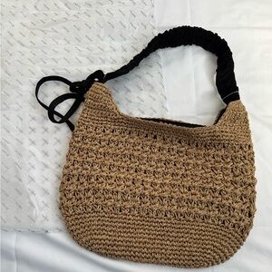 Stylish Tan Woven Shoulder Bag from Beams Japan new
